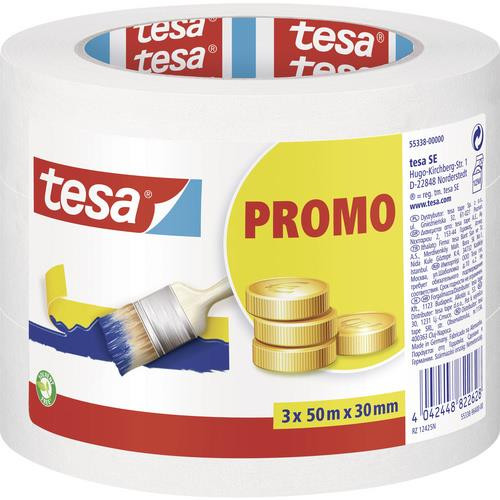 tesa Promo Kreppband 3er Pack 50m x 30mm