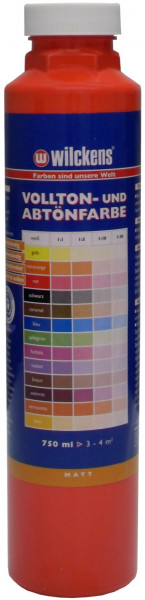 Wilckens Vollton- und Abtönfarbe, Rot, matt 0,75 l