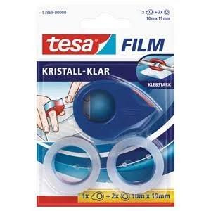 tesa Film tesafilm kristall-klar Handabroller + 2 Rollen 10m x 19mm