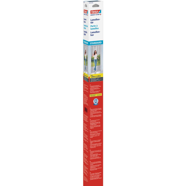 tesa Insect Stop Fliegengitter Lamellentür STANDARD XL anthrazit, 1,2 m x 2,50 m
