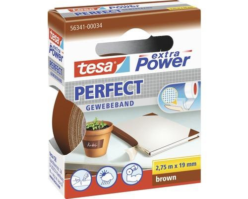 tesa extra Power Perfect Gewebeband 2,75m x 19mm braun