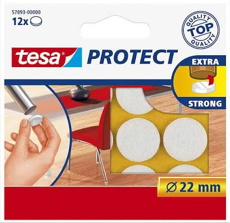 tesa Protect Filzgleiter Durchmesser 22mm 12x weiß