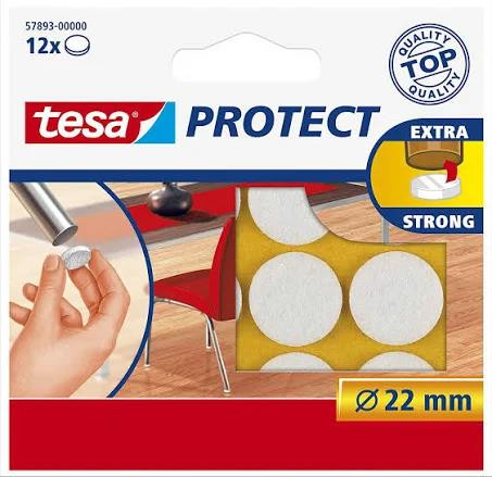 tesa Protect Filzgleiter Durchmesser 22mm 12x weiß