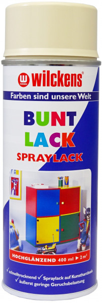 Wilckens Spray Lack Hochglanz, RAL 1015, Hellelfenbein 0,4 l