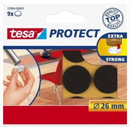 tesa Protect Filzgleiter Durchmesser 26mm 9x braun