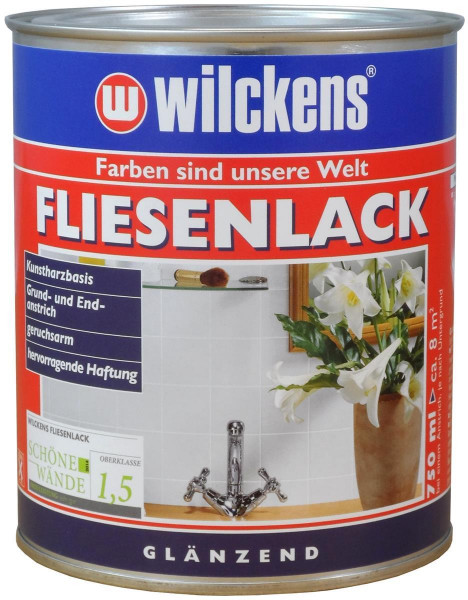 Wilckens Fliesenlack Weiß, glänzend 0,75 l