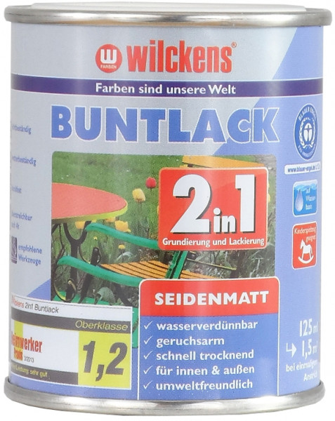 Wilckens Buntlack 2in1 seidenmatt, Sonnengelb 0,125 l