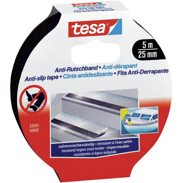 tesa Anti-Rutschband schwarz 5m x 25mm