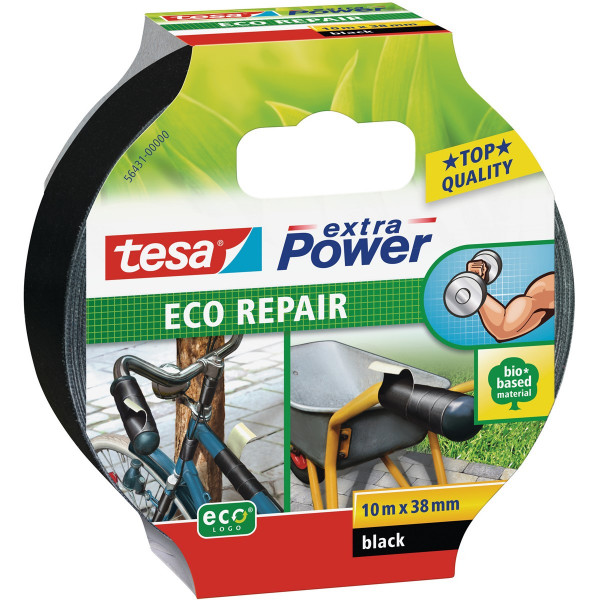 tesa extra Power ECO REPAIR Gewebeband 10m x 38mm schwarz