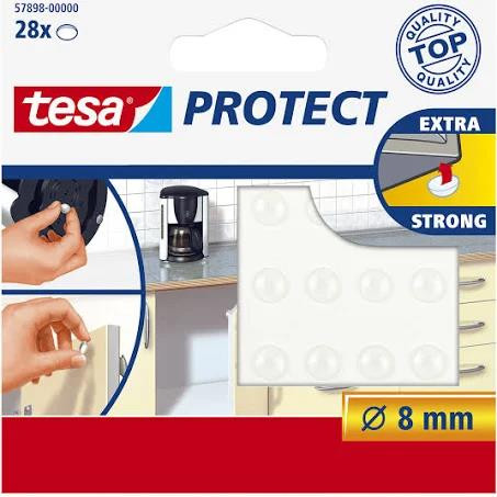 tesa Protect Rutsch-/Lärmstopper Durchmesser 8mm 28x transparent