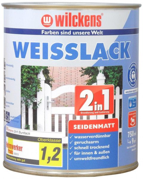 Wilckens Weisslack 2in1 seidenmatt 0,75 l