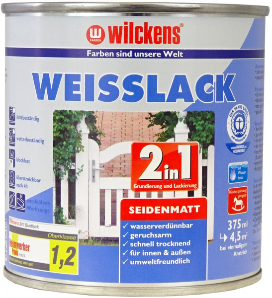 Wilckens Weisslack 2in1 seidenmatt 0,375 l