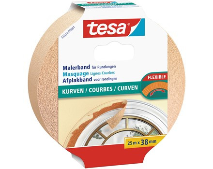 tesa Malerabdeckband Kurven 25m x 38mm Flexible