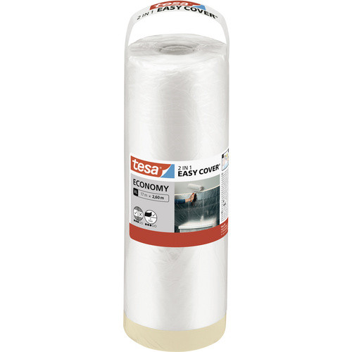 tesa Easy Cover Economy Premium Abdeckfolie für Malerarbeiten 33m x 1,40m