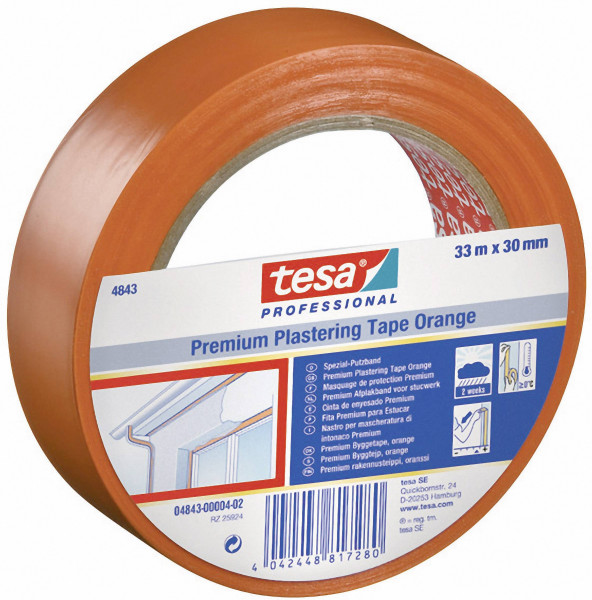 tesa Professional Spezial-Putzband, 50 mm x 30 m orange