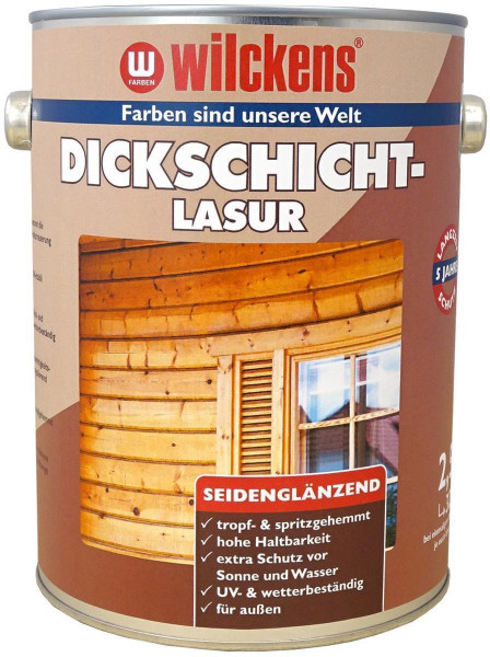 Wilckens Dickschichtlasur Farblos, seidenglänzend 2,5 l