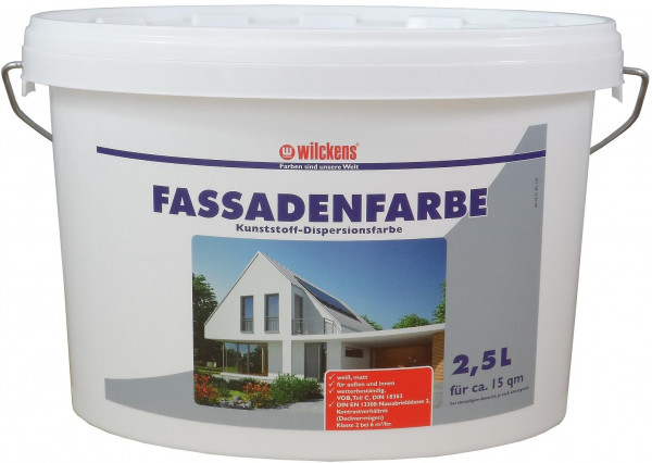 Wilckens Fassadenfarbe Weiß, matt 2,5 l