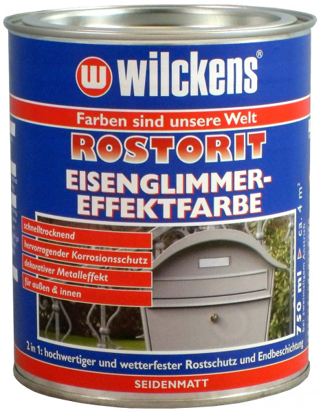 Wilckens Rostorit Eisenglimmereffekt, Silber, seidenmatt 0,75 l