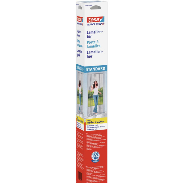 tesa Insect Stop Fliegengitter Lamellentür STANDARD weiß, 0,95 m x 2,20 m