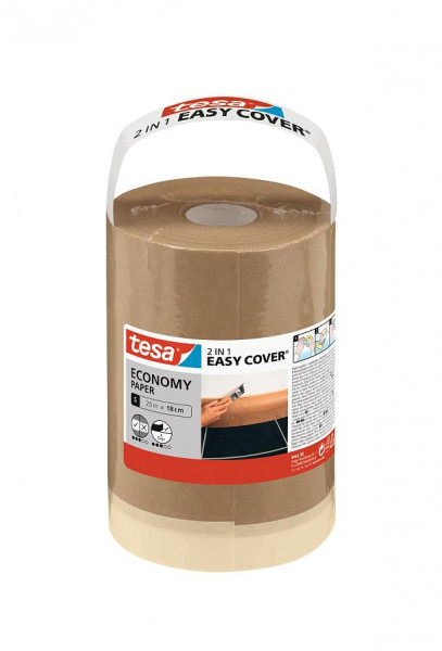 tesa Easy Cover Economy Paper Maler-Abdeckfolie S 25m x 18cm