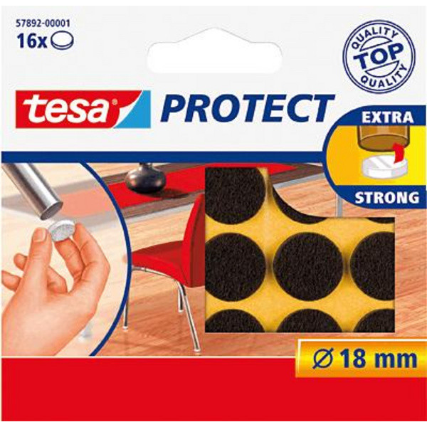 tesa Protect Filtzgleiter Durchmesser 18mm 16 Stck braun