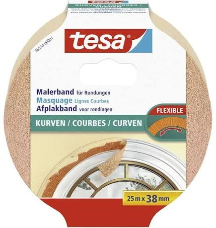 tesa Malerband Kurven 25m x 38mm Flexible