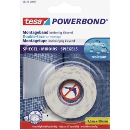 tesa Powerbond Montageband Spiegel beidseitig klebend 1,5m x 19mm