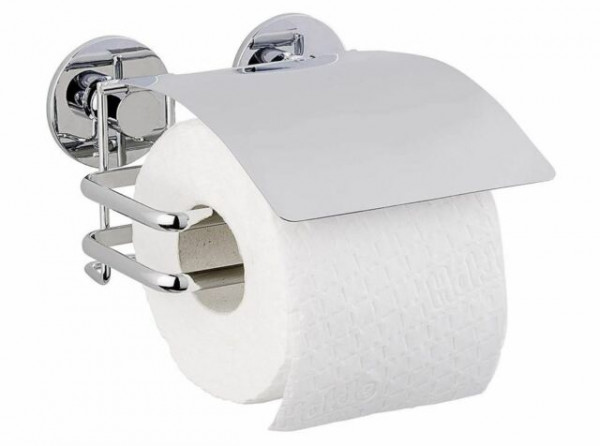 Wenko Express-Loc Edelstahl Toilettenpapierhalter mit Deckel