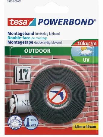 tesa Powerbond Montageband Outdoor beidseitig klebend 1,5m x 19mm