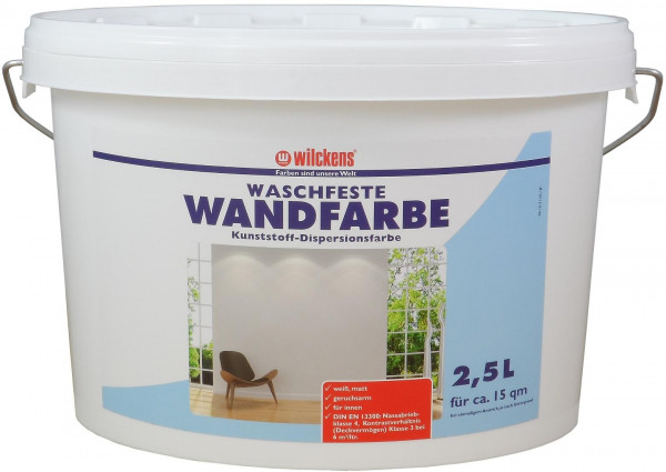 Wilckens Wandfarbe Weiß, matt 2,5 l