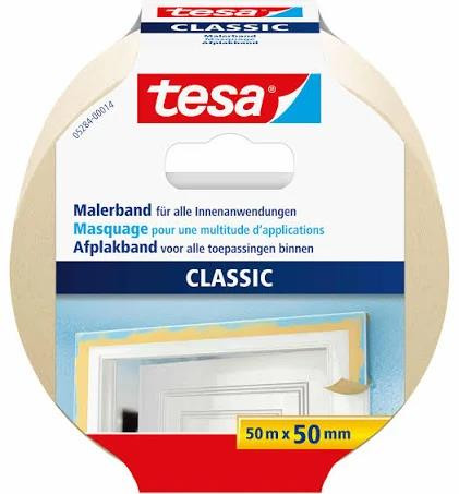 tesa Malerband Classic 50m x 50mm Konturen Manschette