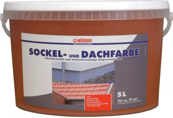 Wilckens Sockel- & Dachfarbe, Ziegelrot, matt 5 l