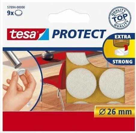 tesa Protect Filzgleiter Durchmesser 26mm 9x weiß