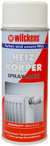 Wilckens Heizkörper Lackspray, Weiß, seidenmatt 0,4 l