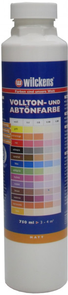 Wilckens Vollton- und Abtönfarbe, Weiß, matt 0,75 l