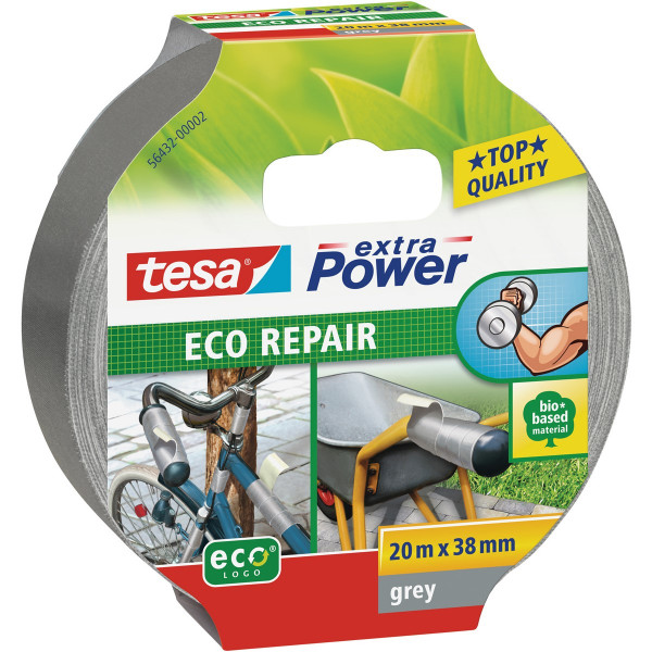 tesa extra Power ECO REPAIR Gewebeband 20 m x 38 mm, grau