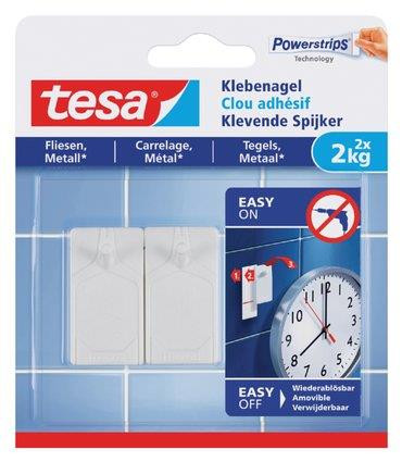 tesa Powerstrips Klebenagel 2 x 2 kg, ablösbar und wiederverwendbar