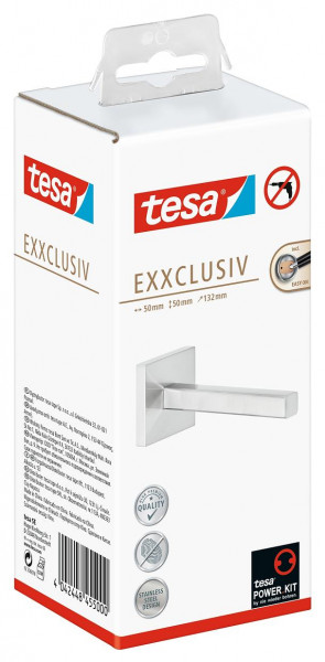 tesa Exxclusiv Ersatzrollenhalter, Edelstahloptik, Klebelösung